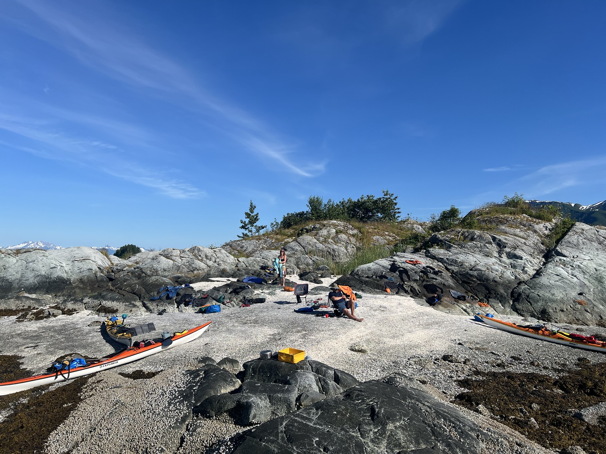Sunday 20th of July. We found our island in the sun and had a lazy day in Glacier Bay